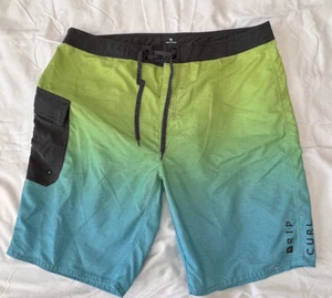 Rip Curl Men’s Gradient Blue Green Boardshorts Size 38 - Picture 1 of 5