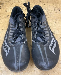 SAUCONY SPITFIRE Mens TRACK CLEATS S29018 Black Racing Spikes Shoes Size 8 - Picture 1 of 18