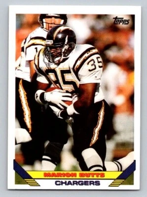 1993 Topps Marion Butts #196 San Diego Chargers - Image 1 of 2