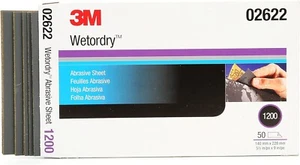 3M 2622 Wet or Dry Sandpaper Sheets 1200 Grit, 02622 (50 Per Box) - Picture 1 of 2