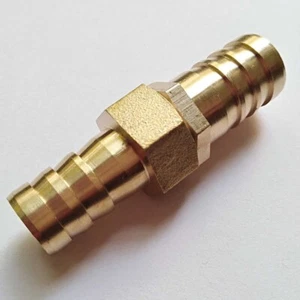 3/4" to 5/8" Union Hose Barb Brass Fitting Splicer Gas Fuel Reducer M662 - Picture 1 of 3