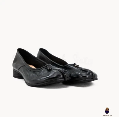 Tacones de ballet Tabi de cuero de caballo para mujer de 3 cm solo usados dos veces Foto 1 de 4