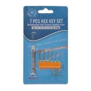 Small Hex Key Wrench Set with Handle Hexagon Key Screwdriver Bit 0.7-3.0mm - Picture 1 of 8