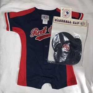 NWT Vintage David Ortiz Boston Red Sox MLB Newborn One Piece with matching Cap - Picture 1 of 7