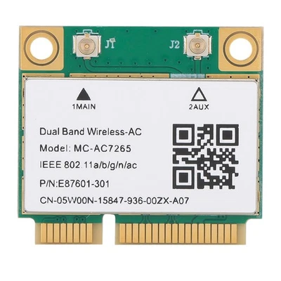 MC-AC7265 Mini PCI-E 1200Mbps 2.4G/5G Dual Band 4.2 Wireless WiFi. - Bild 1 von 4