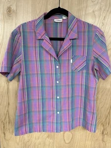 Camisa Levi’s Vintage Arco Iris Cuadros Para Mujer Grande Juniors Manga Corta Abotonada - Imagen 1 de 10