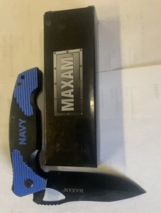 NAVY FOLDING POCKET KNIFE MAXAM SKNAVY {LOT OF 8} 4" BLADE - Picture 1 of 1