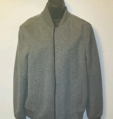 Ermenegildo Zegna Men's Gray Cashmere Bomber Jacket, US M EU 50 R AUTHENTICATED - Image 1 of 4