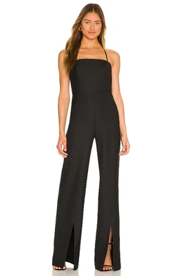 Alexis Rohani 黑色绑带连身裤无袖 S 全新无标签 595 美元 — 第 1/3 张图片