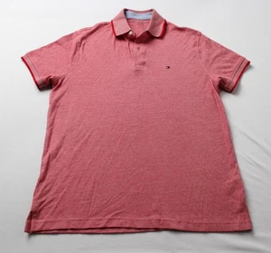 Tommy Hilfiger Men's Soft Stretchy Basic Short Sleeve Polo Shirt WR4 Red Small - Picture 1 of 4
