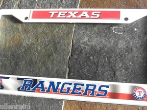 1 Texas Rangers White Plastic License Plate Frame - Nice 2D Color Graphics - Picture 1 of 7