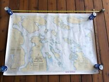 1988 Vintage Boundary Pass Haro Strait Chart 3441 Canadian 33x47 Salish Sea