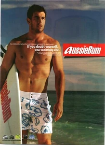 2007 PRINT AD - AUSSIE BUM SWIMWEAR BOARD SHORTS AD -SURFER MUSCLES GAY INTEREST - Picture 1 of 1