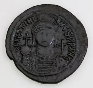527-565 d.C. Emp. bizantino Giustiniano I AE Follis Antiochia (Theoupolis) SB 221 VF - Foto 1 di 2