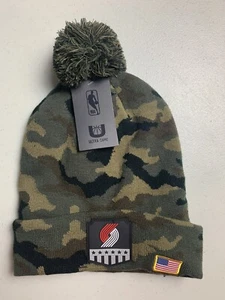 NBA ULTRA GAME Camo Portland Trail Blazers Salute to Service Knit Winter Hat - Picture 1 of 8