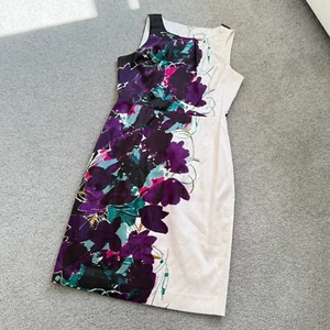 T Tahari Corrina Sleeveless Floral Sheath Midi Dress Party Office US 4 - Picture 1 of 9
