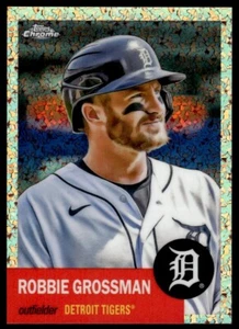 2022 TOPPS CHROME PLATINUM GOLD ROSE Robbie Grossman /75 Detroit Tigers #384 - Picture 1 of 2