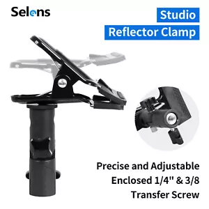 Swivel Portable Photo Background Reflector Panel Clip Clamp Light Stand Holder - Picture 1 of 12