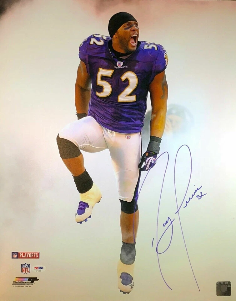 Ray Lewis autographed signed 16x20 photo NFL Baltimore Ravens PSA COA Super Bowl - Image 1 of 1