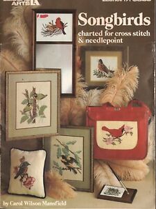 Songbirds Counted Cross Stitch Pattern Book Leisure Arts Carol Wilson Mansfield 