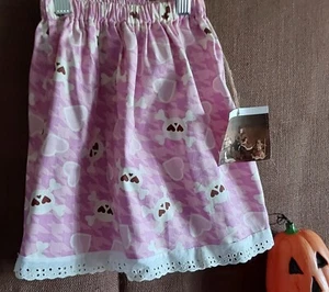 Pixie Bleu Vintage Halloween Kids Skirt In 100% Cotton In a Purple Halloween... - Picture 1 of 4