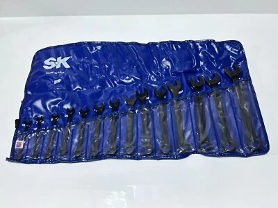 Juego de llaves métricas combinadas de óxido de bloque SK Tools EE. UU. RARO 14 piezas 6-19 mm, kit bolsa Foto 1 de 4