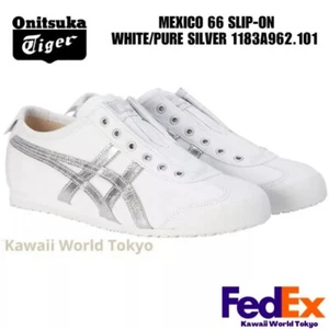 Onitsuka Tiger MEXICO 66 SLIP-ON WHITE/PURE SILVER 1183A962.101 UNISEX NEW!  - Picture 1 of 11