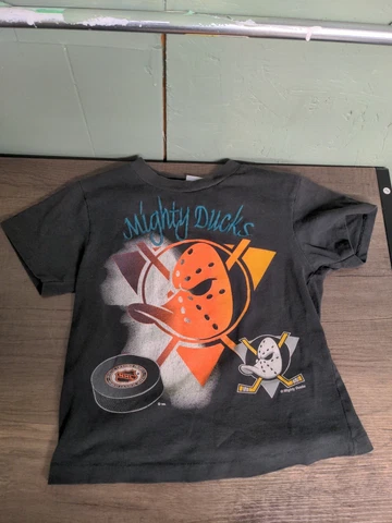 Vintage Mighty Ducks Single Stitch YOUTH small GTS NHL Hockey T-Shirt Cover
