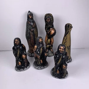 Vintage Collectible Set Five 5 Indian Native Americans Figurines Americana - Picture 1 of 12