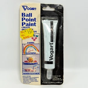 Vogart Ball Point Paint Tube #1912 Black – Vintage Sealed Craft Embroidery Ink - Picture 1 of 2