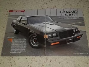 1987 BUICK GRAND NATIONAL AD / ARTIKEL - Bild 1 von 3