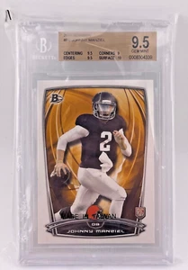 2014 Bowman #R9 Johnny Manziel RC: Cleveland Browns WITH RARE WHITE BORDER - Picture 1 of 2