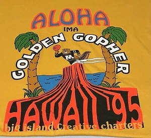 Vintage 90’s University Of Minnesota Golden Gophers Hawaii T-Shirt ‘95 U Of M 3X - Picture 1 of 7