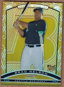 2009 BOWMAN STERLING GOLD REFRACTORS #BN BRAD NELSON #04/50 - Picture 1 of 2