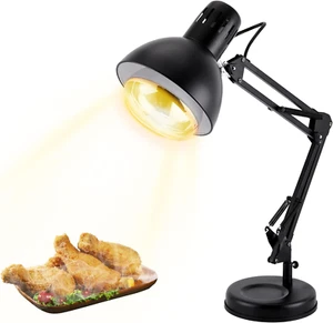 Food Heat Lamp Temp. Adjustable with 250W Bulb for Food Home Kitchen Food Heatin - Picture 1 of 6