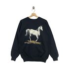 Vtg 90? Wild Horses Art Painting Mockup Sweatshirt Hanes Collegiate