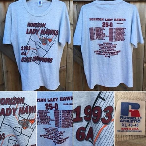 Vintage Horizon Lady Hawks 1993 6A State Champions T-Shirt 90s Basketball XL USA - Picture 1 of 12