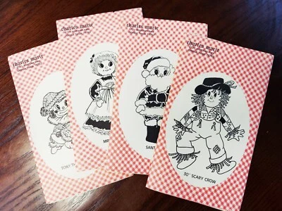 Charles Marie Stuffed Doll Patterns Tony the Clown, Mr & Mrs Santa, Scary Crow - Image 1 of 4