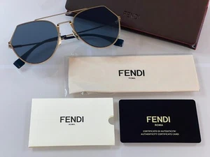 Gafas de sol Fendi FF 0194/S 0002A azules con montura dorada - Imagen 1 de 12