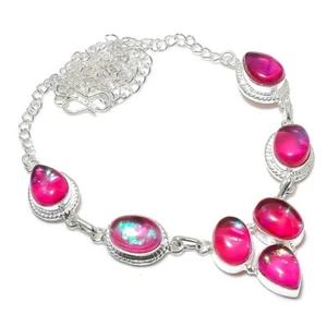Triplet Opal Gemstone Handmade 925 Sterling Silver Jewelry Necklaces Sz 18" - Picture 1 of 1