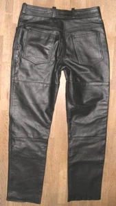 LOUIS  Damen- LEDERJEANS / Biker - Lederhose in schwarz ca. Gr. 38-40 - Bild 1 von 4