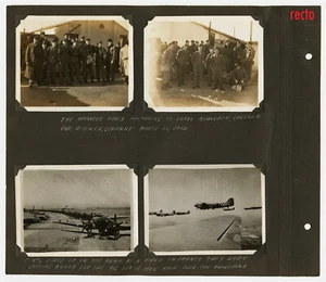 AUSSERGEWÖHNLICHE ALBUMSEITE IN MUSEALER QUALITÄT 2. WELTKRIEG LAGER KILMER NJ LUFTANGRIFF auf FRANKREICH - Bild 1 von 2