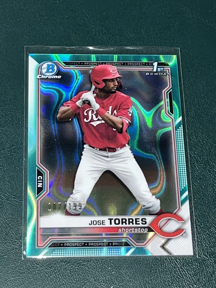 2021 Bowman Draft Chrome Jose Torres AQUA LAVA /199 - Image 1 of 1