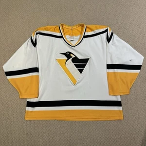 Pittsburgh Penguins Vintage 90s Hockey Jersey Mens Sz XL CCM Robo Penguin White - Picture 1 of 7