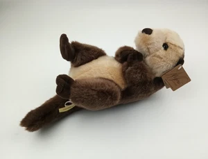 Neu mit Etikett Aurora Miyoni Tots braun liegender Seeotter 10 Zoll Stofftier Plüschtier 26227 - Bild 1 von 17