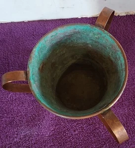 Antique Hammered Dovetailed Copper Russian Pass Cup 5" Tall - Bild 1 von 24