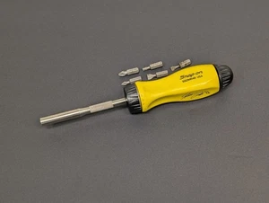Snap on Tools USA Yellow Ratcheting Screwdriver SSDMR4B Steve Park #1 - Picture 1 of 6