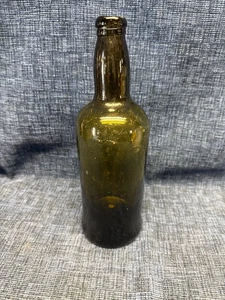 1700er MUNDGEBLASENE SCHWARZE GLASHAMMERFLASCHE AUSGEPRÄGTER PONTIL NICHT GEGRABEN NAHEZU PERFEKT - Bild 1 von 16
