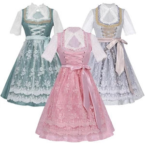 Bayern Oktoberfest Kostüm Wench Maid Kleid Deutsches Bier Mädchen Schürze Outfit - Picture 1 of 19