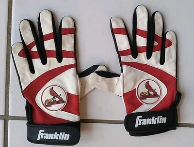 Franklin MLB St. Louis Cardinals Pair of Youth Batting Gloves Youth Size M/L - Image 1 of 3